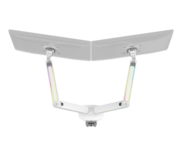Deltaco Podwójny uchwyt GAM-135-W RGB - Biały - 1115379 - zdjęcie 3